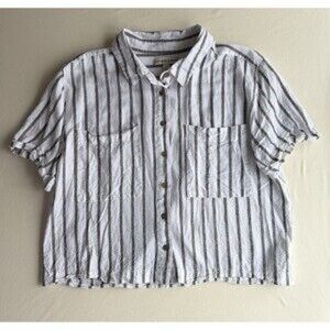 Lightweight Linen-Blend Striped Button-Up Shirt - Linen Material